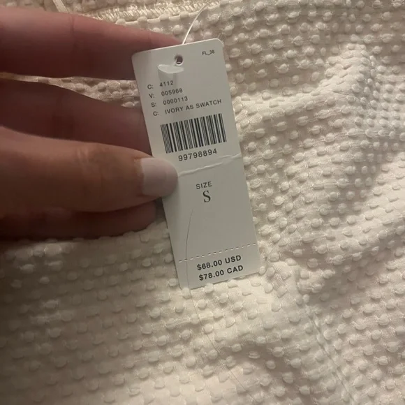 Anthropologie Halter Chic Ivory Textured Top - Picture 4 of 5